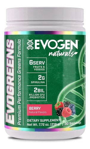 Evogen Evogreens Espirulina 219g 30 Porciones Suplemento Nutricional Sin Sabor