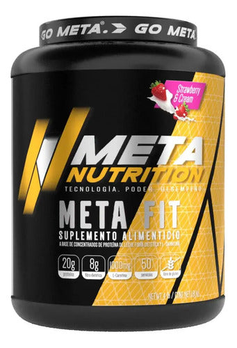 Proteína Meta Nutrition Meta Fit De 2.27 Kg En Polvo Para Crecimiento Muscular Y Pérdida De Grasa, Sabor Fresa