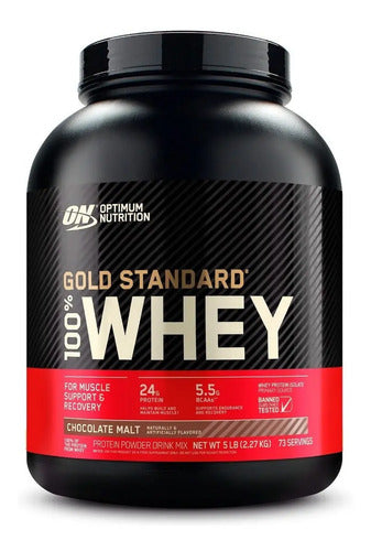 Suplemento En Polvo Optimum Nutrition Proteína Proteína De Gold Standard 100% Whey Sabor Chocolate Malt X 2.27kg