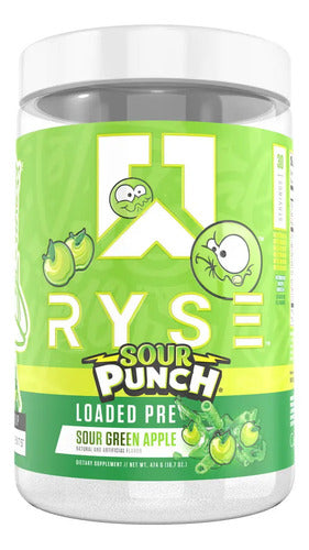 Ryse Up Supplements Loaded Pre Entreno 30 Serv Sabor Sour Green Apple