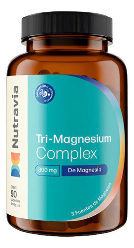 Nutravia Tri-magnesium Complex 300mg 90 Capsulas Veganas Sin Sabor