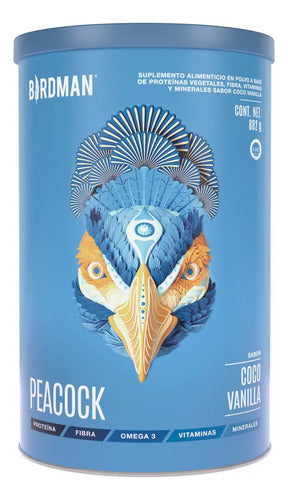 Birdman Peacock Proteína Vegana En Polvo | Con 11 Vitaminas & Omega 3 | Todo En Uno | Coco Vainilla | 882gr