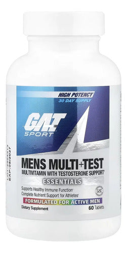 Gat Sport Mens Multi Test 60 Tabs Multivitaminico Sin Sabor