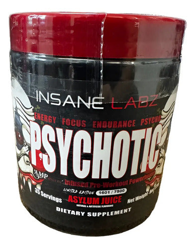Pre-entreno Insane Labz Psychotic Sabor Uva De 220g Sabor Asylum Juice