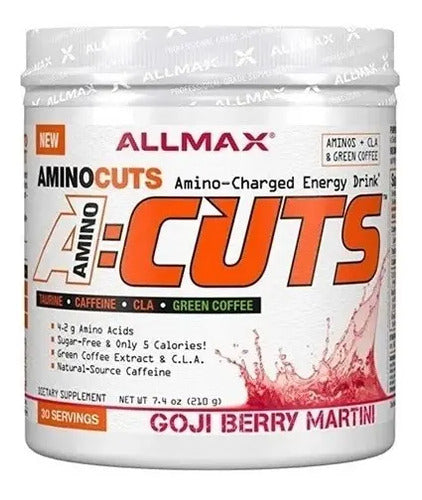 Aminoácidos Allmax Amino Cuts 210g 30 Servicios Con Cafeína Y Sabor Uva