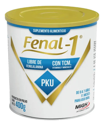 Fenal 1 Suplemento Fenilcetonuria Sin Fenalanina Lata 400 Gr Sin Sabor