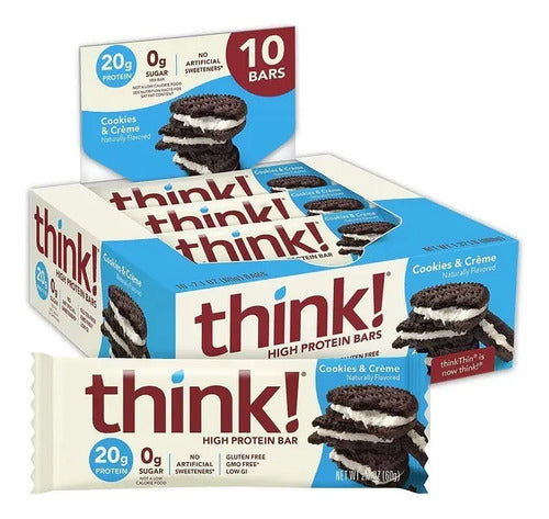 Think Thin - Barras De Proteína Sabor Galleta Con Crema 600g Sabor Galletas Con Crema