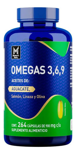 Vitamina 3,6,9 Aceite De Aguacate 264 Capsulas De 900mg Drop Sabor Sin Sabor