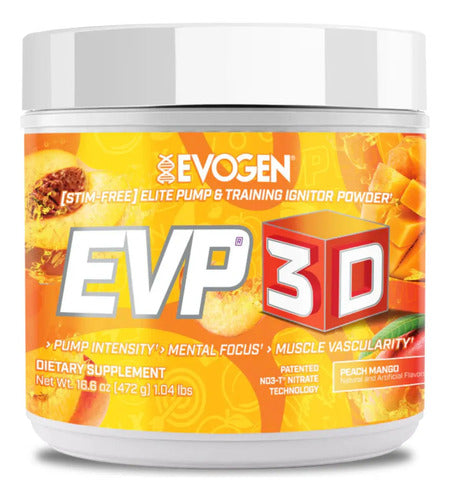 Pre Entreno Evogen Evp 3d 40 Servicios Sabor Peach Mango