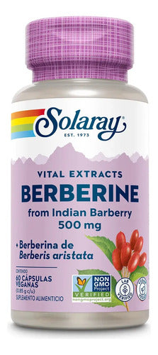 Solaray Berberina 500 Mg De Extracto De Raíz 60 Caps Sabor Sin Sabor