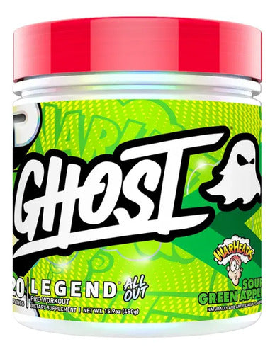 Pre Entreno Ghost Legend All Out Con Sabor Warheads Manzana Verde Sour Green Apple