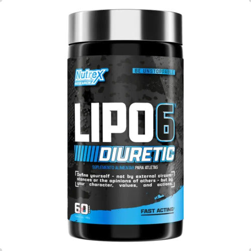 Diurético Thermo Lipo 6, 60 Cápsulas, Sabor Natural Nutrex