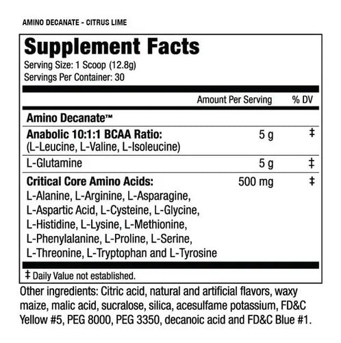 Musclemeds Amino Decanate Post-workout 30 Servicios Ponche De Frutas