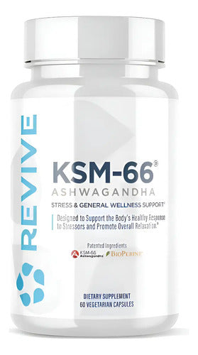Revive Ksm 66 Manejo Del Estrés 60 Capsulas Sin Sabor Mer Sin Sabor
