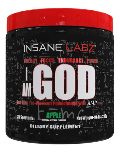 Pre Entreno I Am God Insane Labz 25 Servicios Sabor Manzana