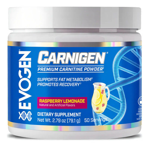 Evogen Carnigen 50 Servicios Sabor Raspberry Lemonade Limonada De Frambuesa