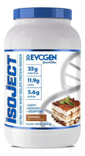 Proteína Isoject De Evogen Sabor Tiramisú De 800 G