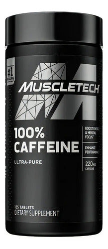 Muscletech Platinum 100% Caffeine 125 Capsulas Cafeina Sin Sabor
