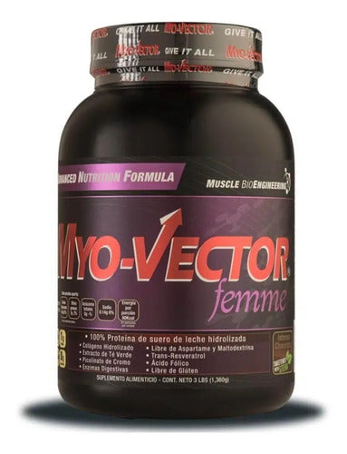 Proteína Myo-vector Femme Sin Carbohidratos 3lb 44 Porciones Sabor Limón Pastel De Limón