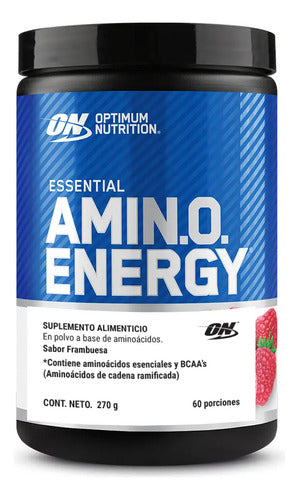 Optimum Nutrition Essential Amin.o. Energy Aminoácidos Sabor Blue Raspberry En Pote De 270g Frambuesa Azul