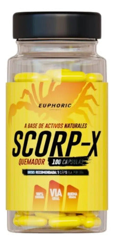 Quemador De Grasa Deportivo Scorp-x Euphoric Termogénico 100 Cápsulas Sin Sabor