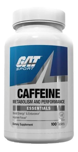 Gat Sport Caffeine 200mg 100 Tabletas Cafeina Pura Sabor Sin Sabor