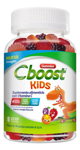 Gomitas Kids Con Vitamina C Suplemento Alimenticio 2 G C/u C-boost Naranja, Fresa Y Uva