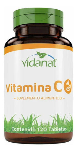 Vitamina C 120 Tabletas Vidanat Sabor Sin Sabor