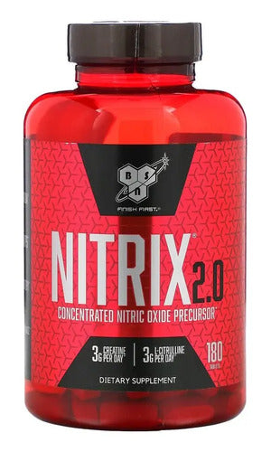 Pre Entreno Bsn Nitrix 2.0 180 Tabletas Pre Cursor Oxido Sin Sabor