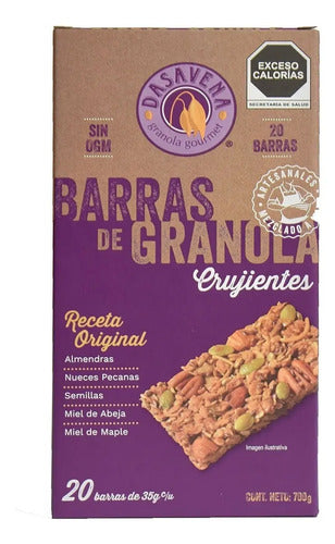 Barras De Granola Artesanales Dasavena 20 Piezas Riquisimas!