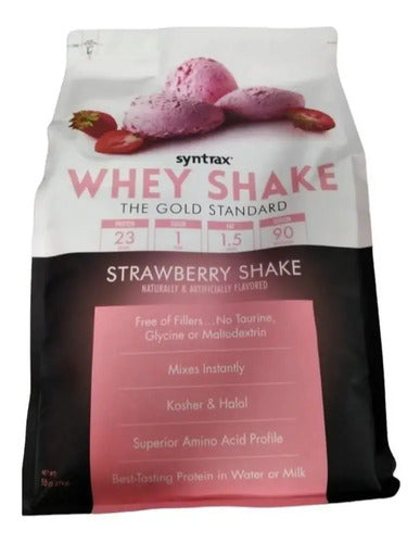Suplemento En Polvo Syntrax Whey Shake Proteínas Sabor Fresa En Bolsa De 2.44kg
