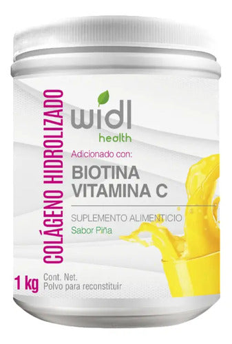 Colágeno Hidrolizado Widl Health Biotina Vitamina C 1 Kg Piña