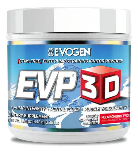 Evogen Evp 3d Preentreno Sin Estimulantes Sabor Polar Cherry Frost 448g