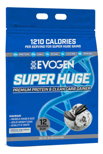 Evogen Super Huge 12 Libras Mass Gainer Sabor Cookies And Cream