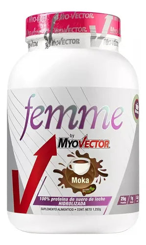 Proteína Myo-vector Femme En Polvo Sabor Moka De 1.232 Kg