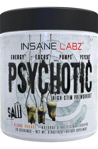 Pre Entreno Psychotic Saw Insane Labz Sabor Blood Orange Naranja Sanguina
