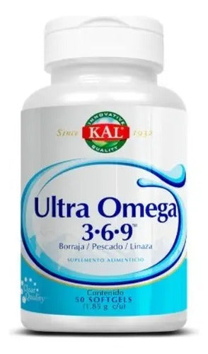 Suplemento Kal Omega 3 6 9 Cápsulas Aceite Pescado Borraja Linaza Sin Sabor
