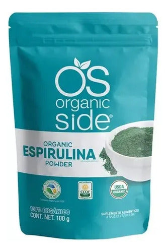 Espirulina Organica Orgaic Side En Polvo 100 Gramos Sabor Sin Sabor