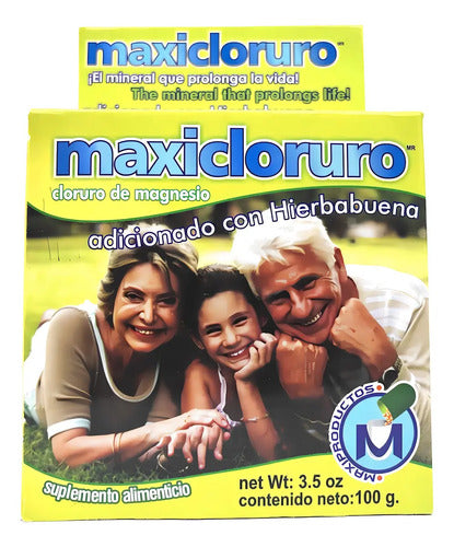 Cloruro De Magnesio Maxicloruro En Polvo, 100g, Con Sabor A Hierbabuena