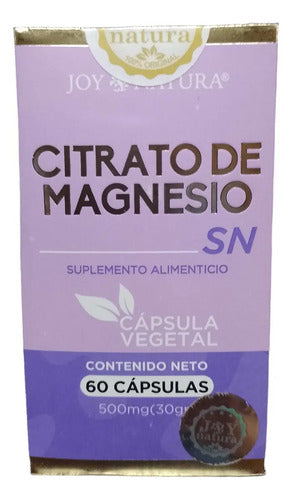 Citrato De Magnesio Joy Natura 60 Cápsulas Suplemento Alimenticio N/a