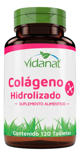 Colageno Hidrolizado 120 Tabletas Vidanat Sabor Sin Sabor
