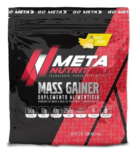 Proteina Meta Nutrition Mass Gainer 12 Lb Sabor Banana Delight