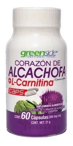 Corazon De Alcachofa Y L Carnitina 60 Cap Para Bajar De Peso Sabor Neutro