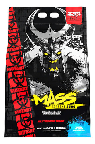 Gainer Mutant Mass Xxxtreme 2500 20 Lb Ganador De Peso Bolsa Sabor Vainilla
