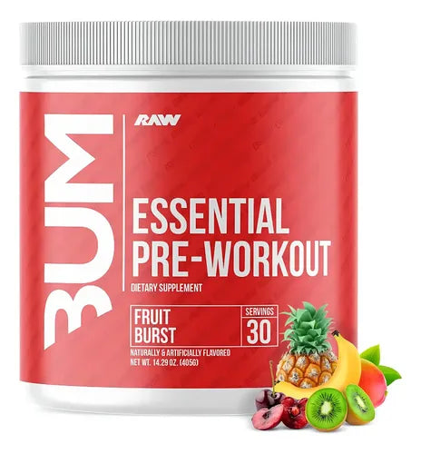 Raw Cbum Essential Pre Workout Pre Entreno 30 Servicios Sabor Fruit Burst
