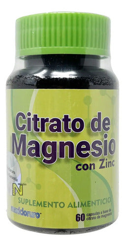 Citrato De Magnesio Con Zinc 60 Cápsulas Maxicloruro Natural