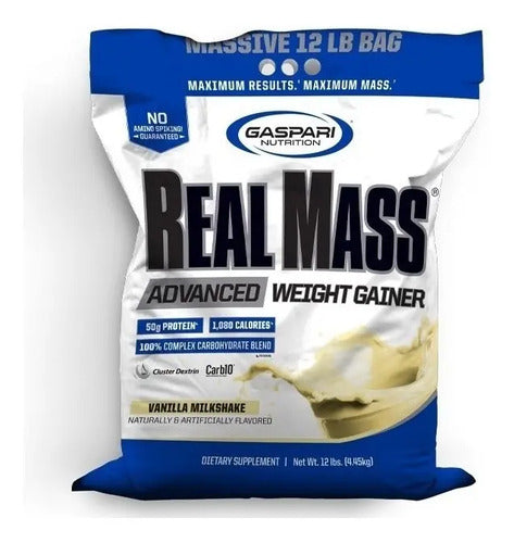 Suplemento Deportivo Gaspari Nutrition Proteína Vainilla Real Mass Advanced 4.45kg