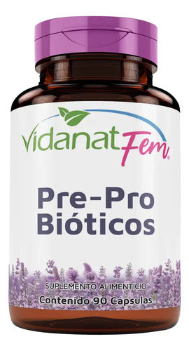 Vidanat Fem Pre-probioticos Suplemento Alimenticio 90 Caps Sin Sabor
