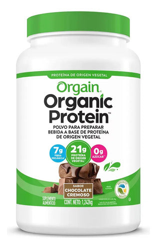 Proteína Orgánica Orgain 1.242 Kg Vegano Sabores Sabor Chocolate