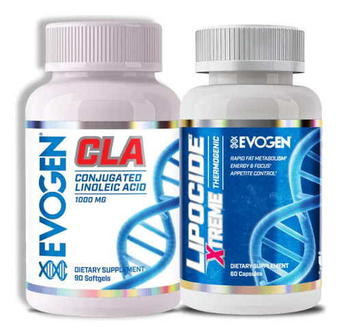 Pack Cla + Lipocide Xtreme En Cápsulas Evogen Nutrition Sabor Sin Sabor
